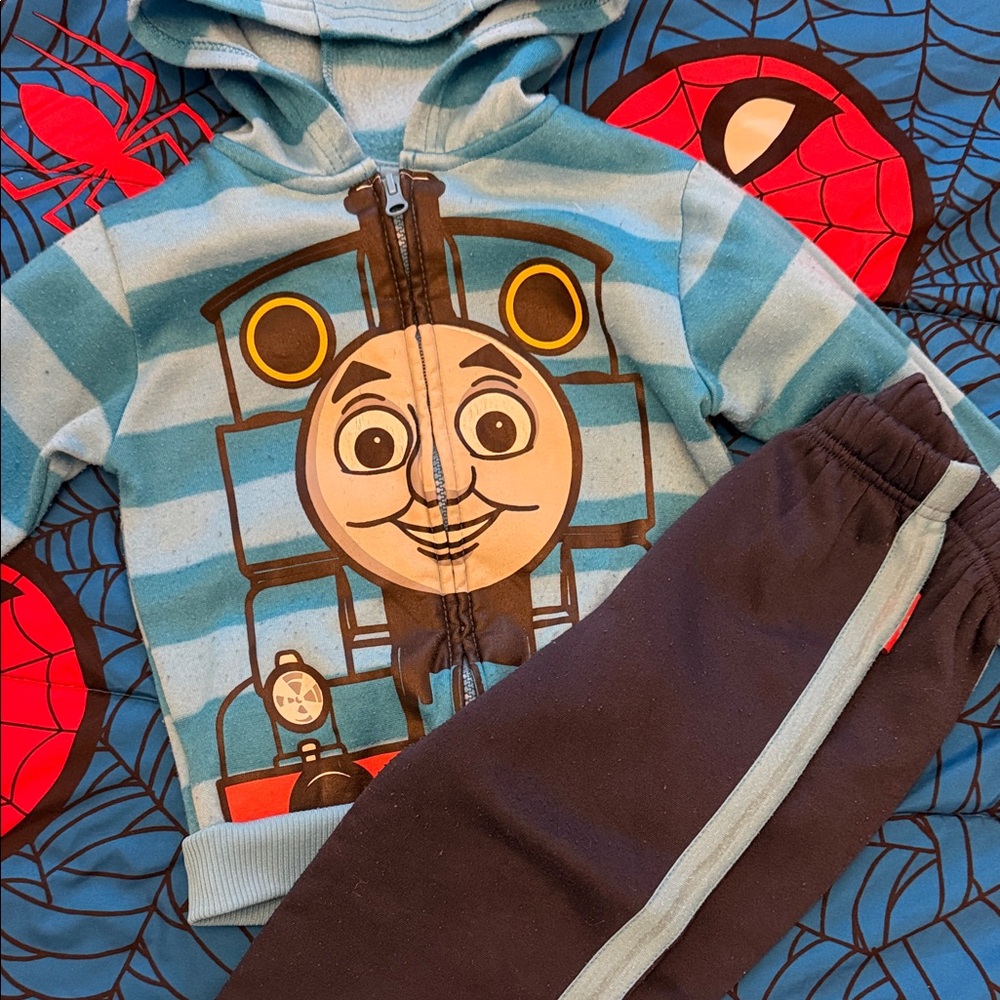 Thomas & Friends Blue Striped Hoodie & Navy Jogger Set